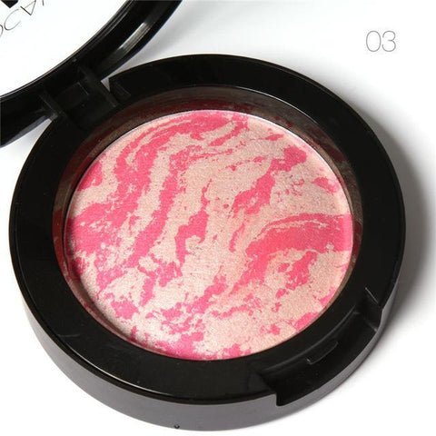 6 Colors Makeup Baked Bronzer Blusher With Brush